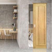 Deanta Norwich Oak Syntesis Pocket Door, Unfinished