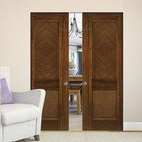 Deanta Kensington Walnut Prefinished Syntesis Double Pocket Door