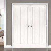 Deanta Ely White Primed Door Pair