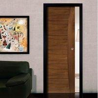 Deanta Single Pocket Pamplona Walnut Prefinished Door