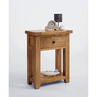 devon oak small console table