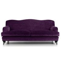 Demi 3 Seater Fabric Sofa Aubergine