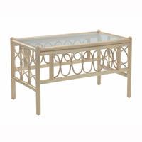 Desser Morley Rattan and Glass Coffee Table