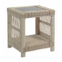 desser cotswold rattan and glass lamp table