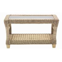 desser corsica dijon rattan and glass coffee table