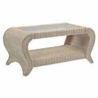 Desser Sofia Rattan and Glass Coffee Table