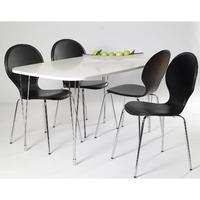 Designa 138cm Dining Table with Chrome Legs