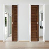 Deanta Unilateral Pocket Coventry Walnut Prefinished Shaker Style Door