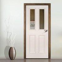 deanta rochester clear glazed white primed door