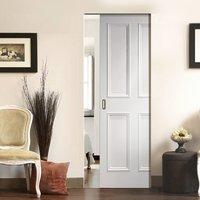 deanta rochester white primed syntesis pocket door with raised mouldin ...