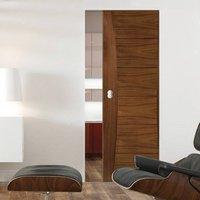 Deanta Pamplona Walnut Prefinished Syntesis Pocket Door