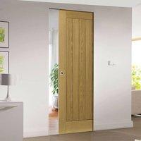 Deanta Ely Oak Syntesis Pocket Door, Prefinished