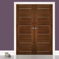 deanta valencia walnut door pair prefinished