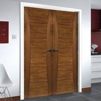 Deanta Pamplona Walnut Prefinished Door Pair