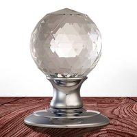 Delamain AC020 Ice Facetted Crystal Mortice Knob Handles