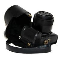 Dengpin PU Leather Camera Protective Case Bag Cover with Shoulder Strap for Panasonic Lumix DMC-FZ1000 FZ1000