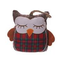 Decorative Owl Tartan Door Stop