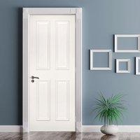 Deanta Rochester White Primed Door with Raised Mouldings is 1/2 Hour Fire Rated