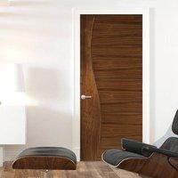 Deanta Contemporary Design Cadiz Walnut Prefinished Door, 1/2 Hour Fire Rated