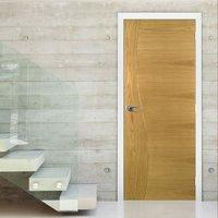 Deanta Cadiz Real American White Oak Crown Cut Veneer Door, Prefinished, 1/2 Hour Fire Rated