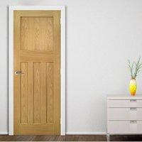 Deanta Cambridge Period Oak Door, 1/2 Hour Rated, Unfinished