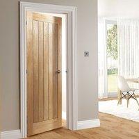 Deanta Ely Oak Door, 1/2 Hour Fire Rated, Prefinished