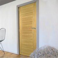 Deanta Pamplona Oak Flush Door, 1/2 Hour Fire Rated, Prefinished