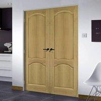 deanta louis real american oak veneer door pair unfinished
