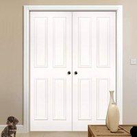 deanta rochester white primed door pair with raised mouldings is 12 ho ...