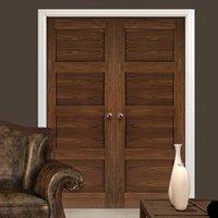 Deanta Coventry Walnut Prefinished Shaker Style Door Pair, 1/2 Hour Fire Rated