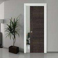 Deanta Single Pocket Montreal Dark Grey Ash Door, Prefinished