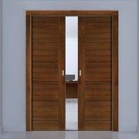 deanta double pocket seville walnut prefinished door