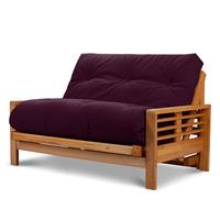 detroit 2 seater futon victoria plum