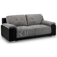 Denver 3 Seater Sofa Black And Florida Grey