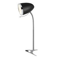 desk partners black flexi head clip table lamp