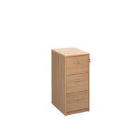 deluxe executive 3 drawer filing cabinet in beech anti tilt fully lock ...