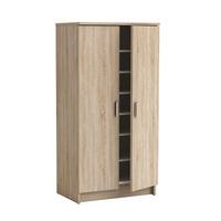 Devon Shoe Storage Cabinet In Brushed Oak With 2 Doors