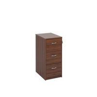 deluxe executive 3 drawer filing cabinet in walnut anti tilt fully loc ...