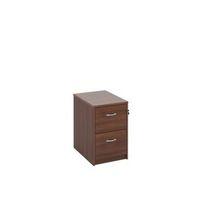 DELUXE EXECUTIVE 2 DRAWER FILING CABINET IN WALNUT ANTI TILT FULLY LOCKING SUPPLIED WITH HANDLES ACCEPTS FOOLSCAP ONL