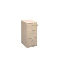 deluxe executive 3 drawer filing cabinet in maple anti tilt fully lock ...