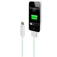 Dexim Visible Green White Charge and Sync USB Cable for iPhone 3g 3gs 4 4s / Ipod Touch with Green Visible G