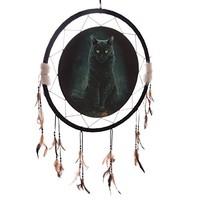 Decorative Fantasy Black Cat Dreamcatcher Large