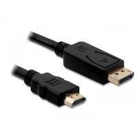 DeLOCK Displayport/HDMI, 1m - video cable adapters (1m, Displayport, HDMI, Male/Male, Black)