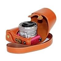 Dengpin for Sony A5100 ILCE-5100L Leather Camera Case Bag Cover with Shoulder Strap Charging Style