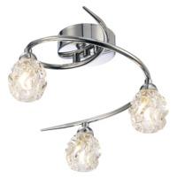 Designer Low Energy Halogen Ceiling Light Fixture with Clear Moulded Glass Heads