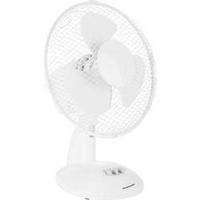 Desk fan Basetech 20 W (Ø x H) 27 cm x 36 cm White