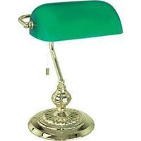 Desk lamp HV halogen E27 60 W EGLO Banker Traditional 90967 Brass, Green