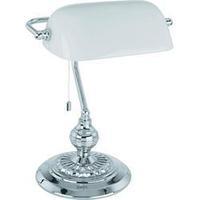 Desk lamp HV halogen E27 60 W EGLO Banker Traditional 90968 Chrome, White