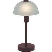 Desk lamp HV halogen E14 40 W Brilliant Amira 77347/20 Brown, White