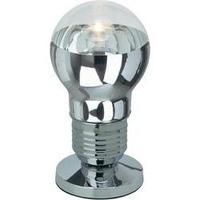 Desk lamp HV halogen E27 42 W Brilliant Bulby 17347/15 Chrome, Transparent